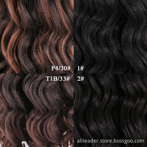 Synthetic Faux Locs Curly Ocean Wave Hair Extensions